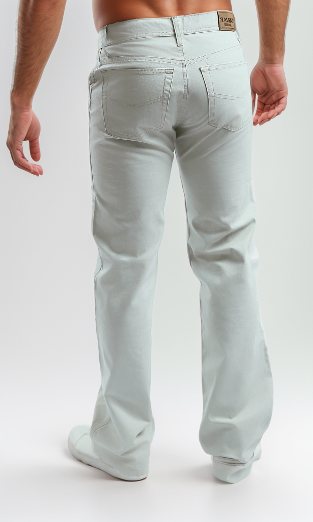 Stone Grey Straight Fit Essential Trousers - O198286