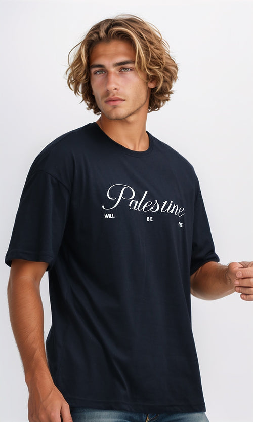 O198311 - Casual Round Neck Black Summer Tee