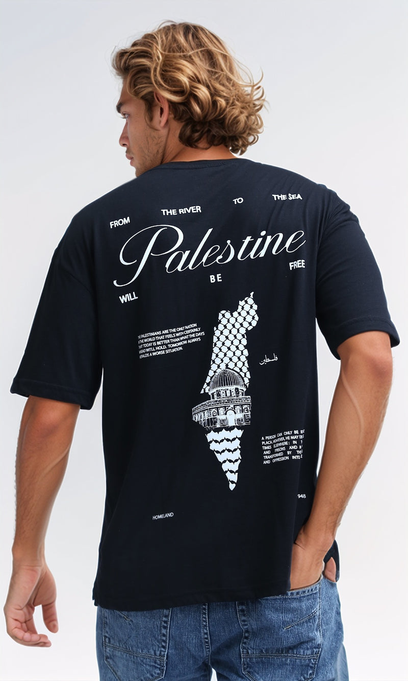 O198311 - Casual Round Neck Black Summer Tee