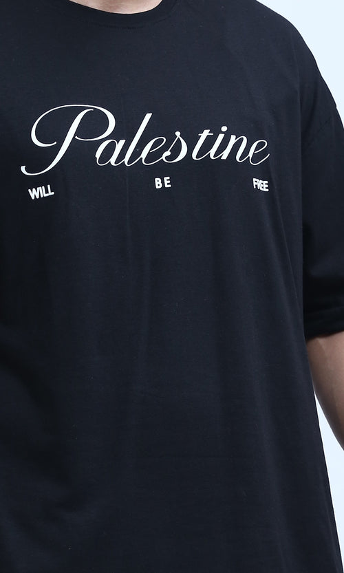 O198311 - Casual Round Neck Black Summer Tee