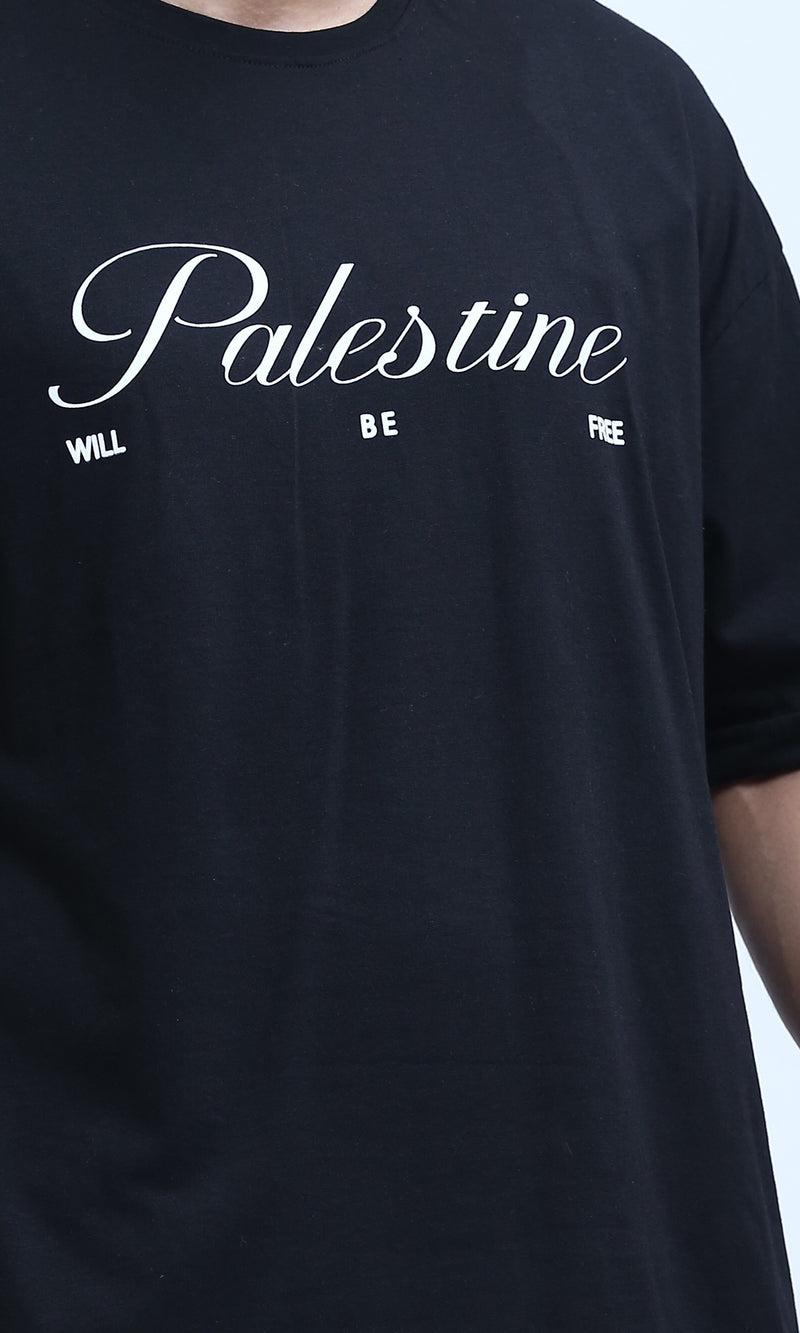 O198311 - Casual Round Neck Black Summer Tee