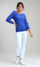 O198494 - Feminine Long Sleeve Pullover - Royal Blue