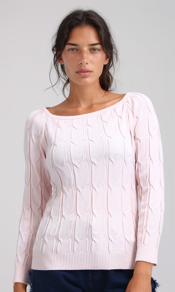 O198495 - Square Neck Winter Pullover - Rose