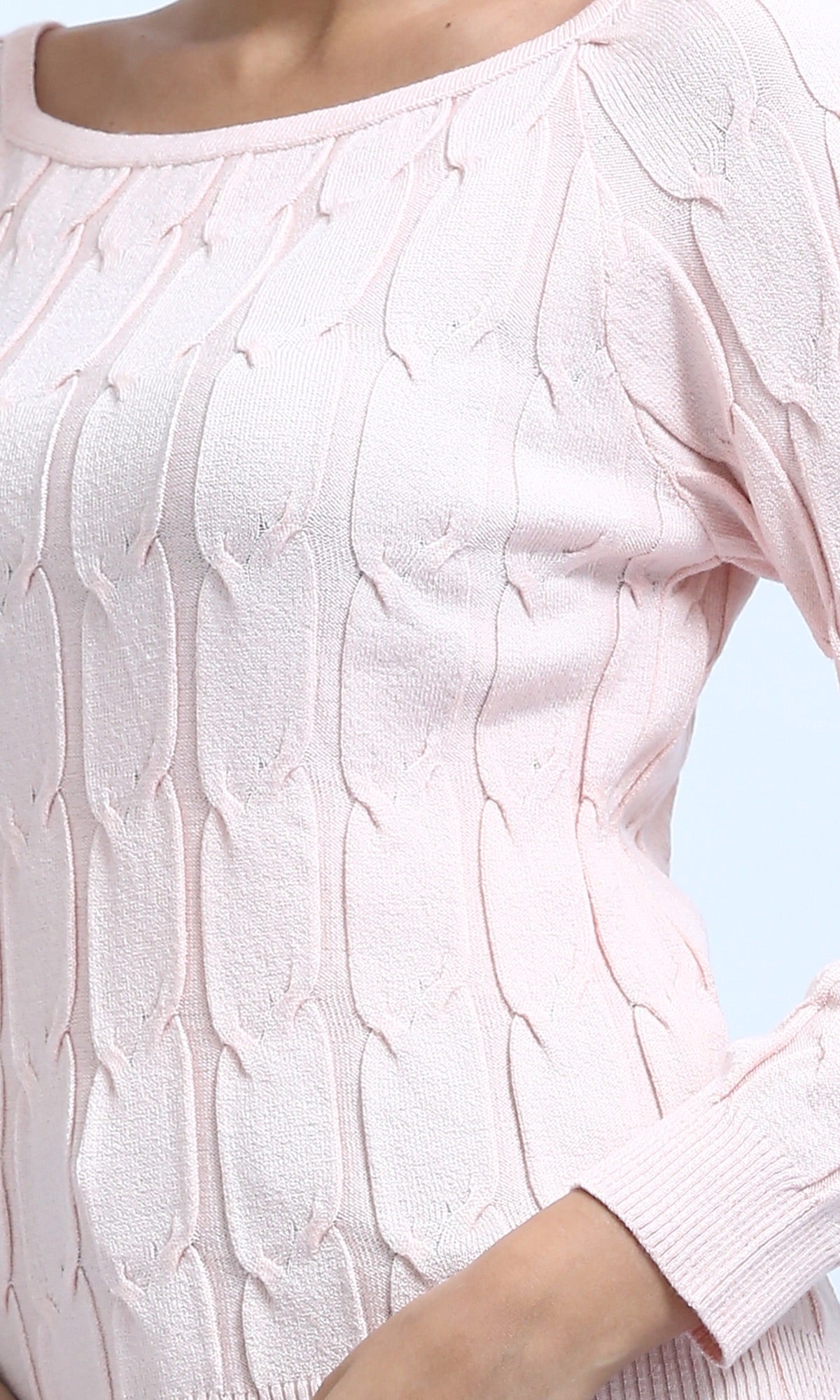 O198495 - Square Neck Winter Pullover - Rose