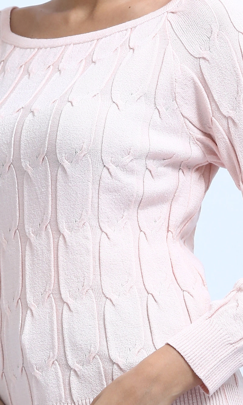 O198495 - Square Neck Winter Pullover - Rose