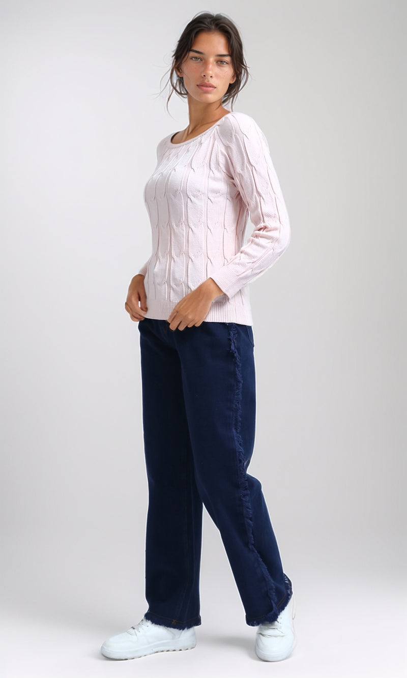 O198495 - Square Neck Winter Pullover - Rose