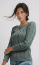 O198496 - Slip On Long Sleeve Pullover - Olive