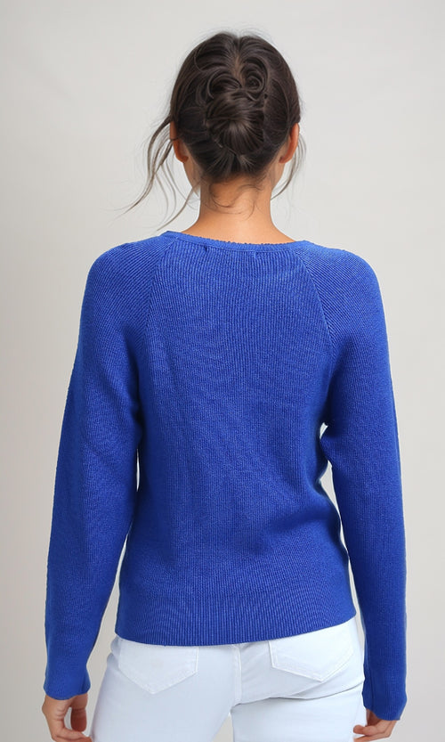 O198498 - Crew Neck Winter Pullover - Dark Blue