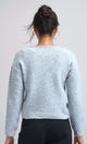O198504 - Long Sleeves V-Neck Pullover - Light Grey