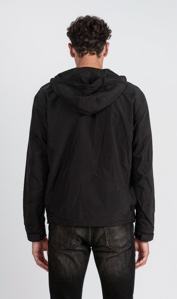 Black Hooded Utility Field Jacket - O198516