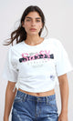 O198541 Slip On Cotton Tee with Short Sleeves - White