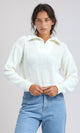 O198703 - Long Sleeves Feminine Pullover - Off-White