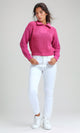O198705 - Long Sleeves Regular Fit Zipped Pullover - Fuchsia