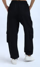 O198708 - Casual Comfy Solid Jogger Pants - Black
