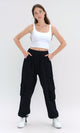 O198708 - Casual Comfy Solid Jogger Pants - Black