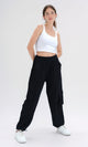 O198708 - Casual Comfy Solid Jogger Pants - Black