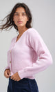 O198714 - Winter Long Sleeves Short Cardigan - Rose
