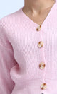 O198714 - Winter Long Sleeves Short Cardigan - Rose