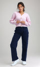 O198714 - Winter Long Sleeves Short Cardigan - Rose
