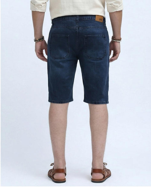 Ravin Men’s Indigo Distressed Denim Shorts – Heavy Ripped Slim Fit Summer Essentials - O198728