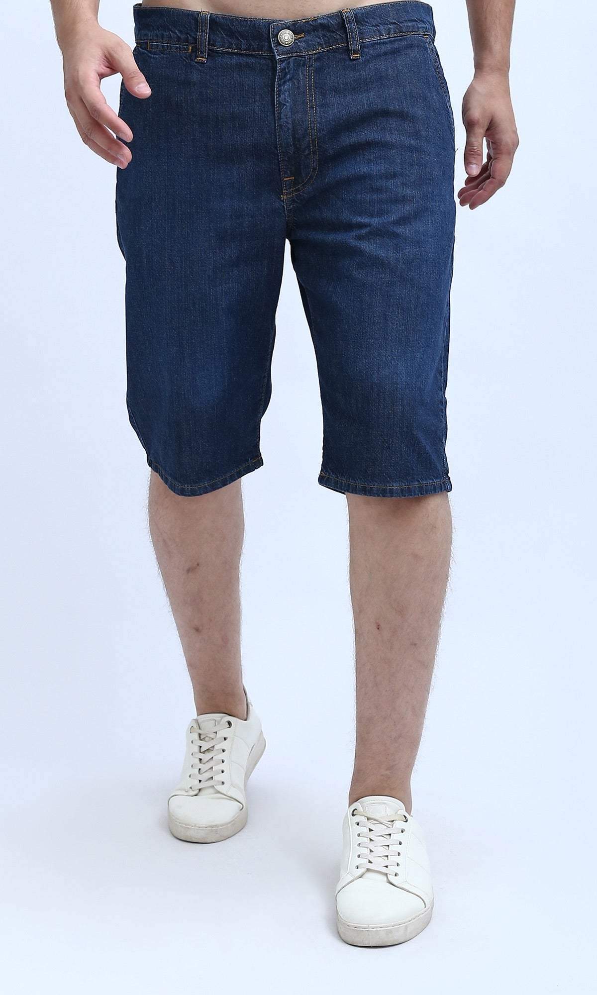 Classic Indigo Straight-Fit Denim Shorts - O198729