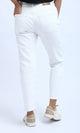 O198742 - Casual White Wide-Leg Solid Jeans