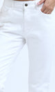O198742 - Casual White Wide-Leg Solid Jeans