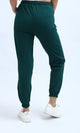 O198864 - Slip On Casual Jogger Pants With Drawstring - Dark Green