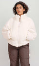 O199092 - Fur Bomber Jacket - Off White