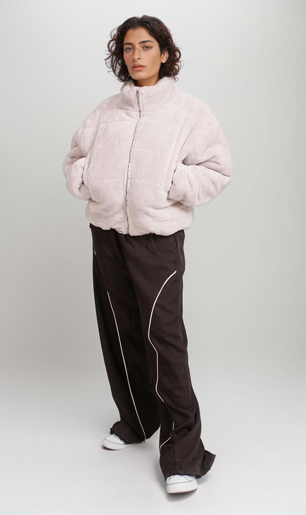 O199093 - Fur Bomber Jacket - Cream