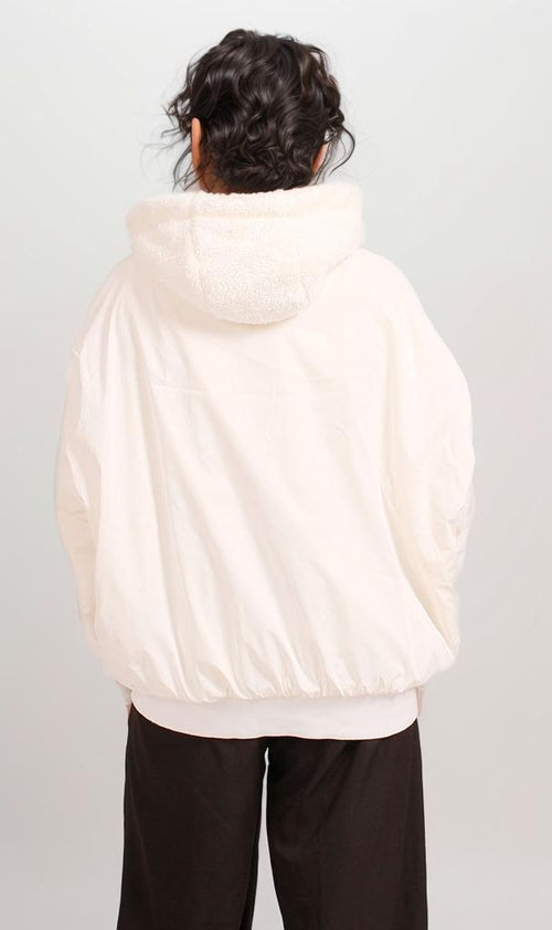 O199096 - Water Proof Bomber Jacket - White