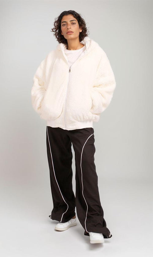 O199096 - Water Proof Bomber Jacket - White