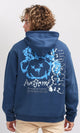 O199170 Long Sleeves Steel Blue Hoodie with Kangaroo Pocket