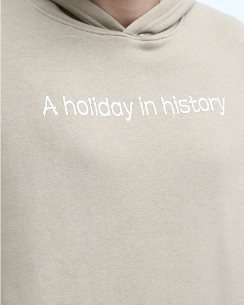 Ravin Oversized "Tasmania" Graphic Hoodie – Sand Khaki - O199182