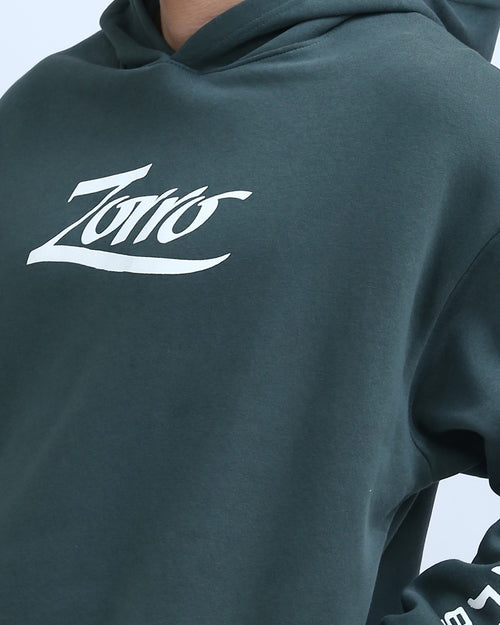 Ravin x Zorro "The Swordsman" Heavyweight Graphic Hoodie – Dark Teal - O199184