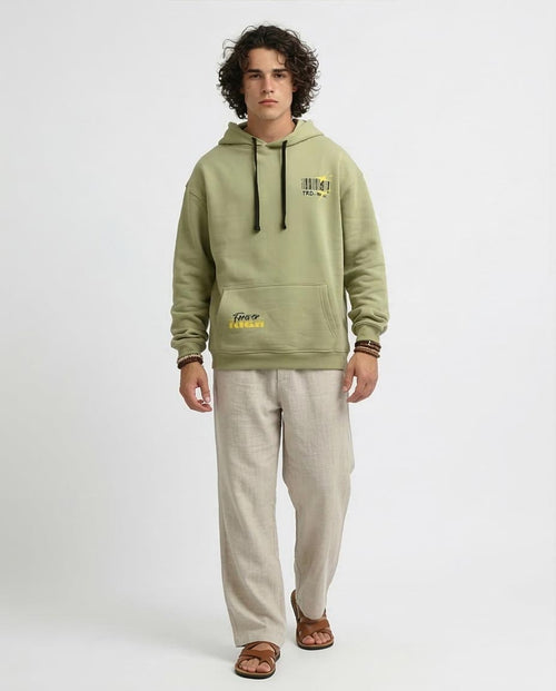 RAVIN | "Forever Rich" Graphic Heavyweight Hoodie - Sage Green - o199185
