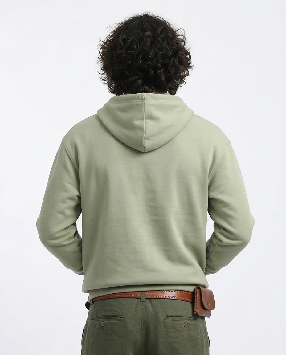 Ravin Men's Sage Green Distressed Graphic Hoodie - o199186