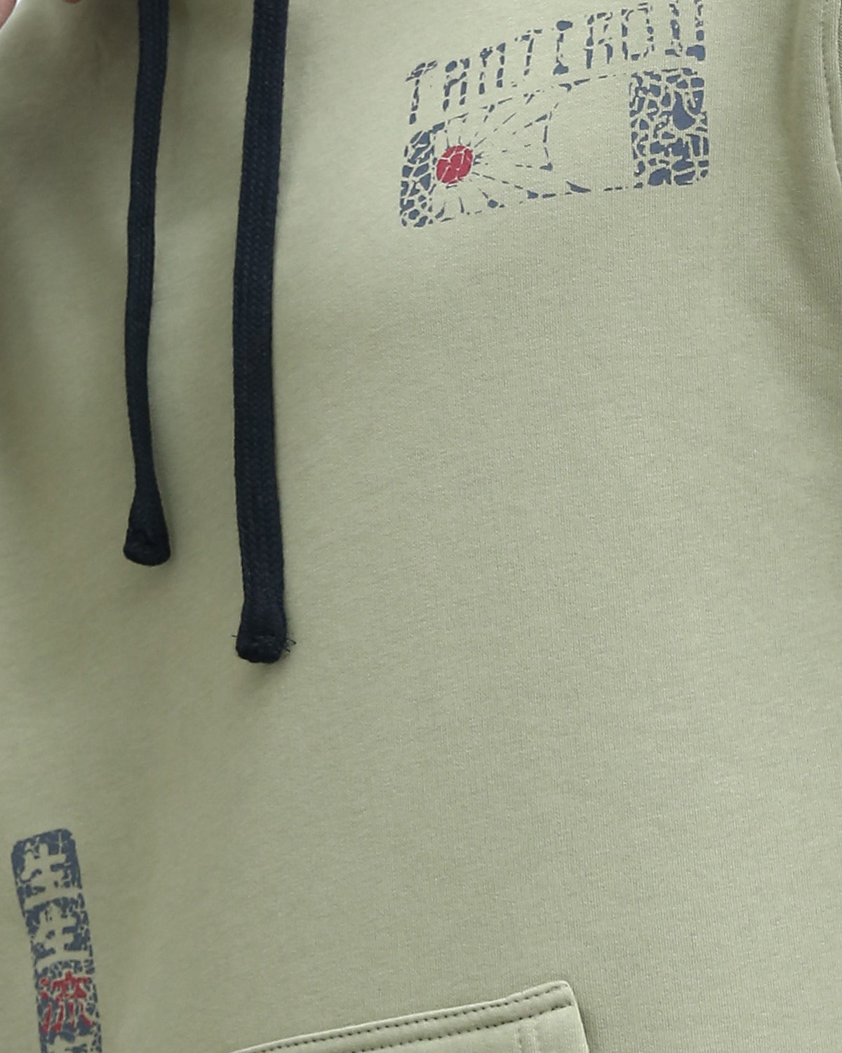 Ravin Men's Sage Green Distressed Graphic Hoodie - o199186