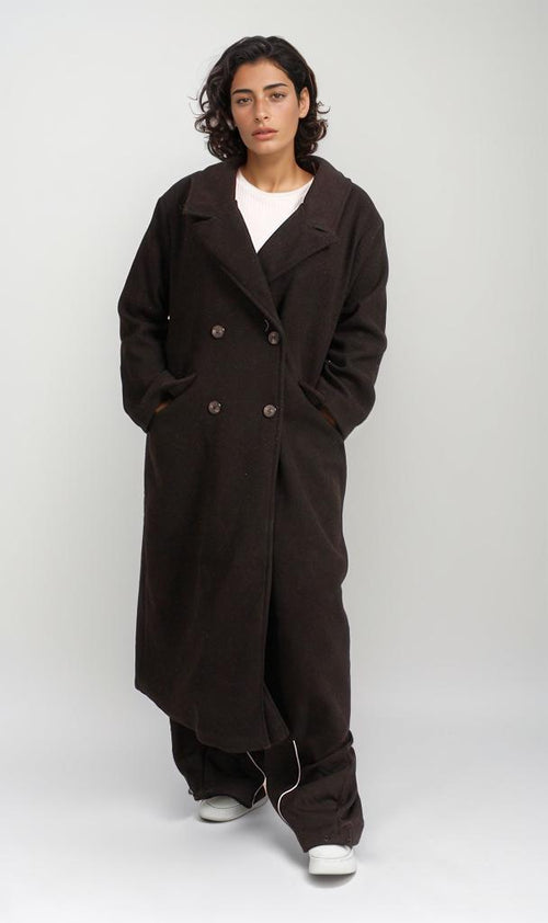 O199193 - Wool Long Coat - Brown
