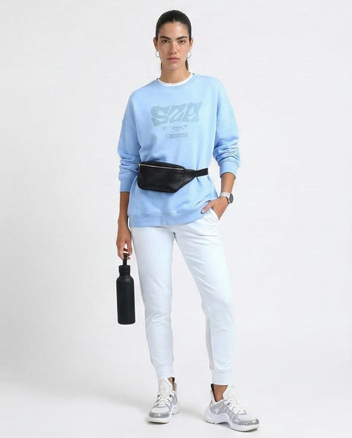 Ravin x SZA "Without Limits" Oversized Crewneck Sweatshirt – Light Blue - O199197