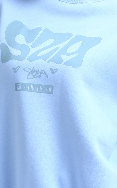 Ravin x SZA "Without Limits" Oversized Crewneck Sweatshirt – Light Blue - O199197
