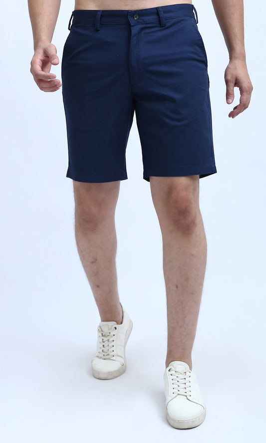 O199231 Casual Dark Jeans Blue Gabardine Short