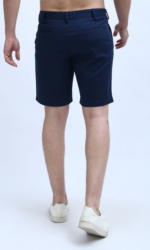 O199231 Casual Dark Jeans Blue Gabardine Short