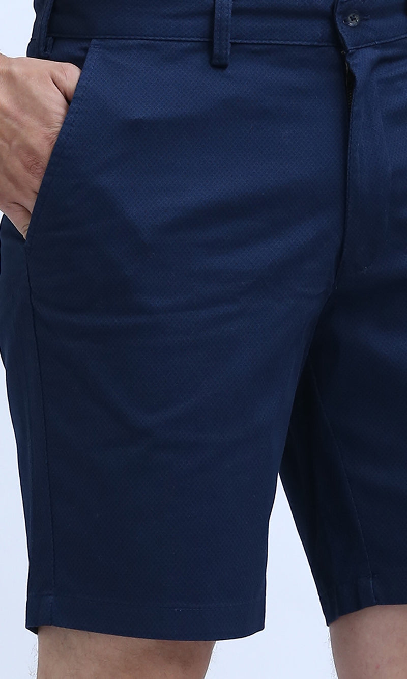 O199231 Casual Dark Jeans Blue Gabardine Short