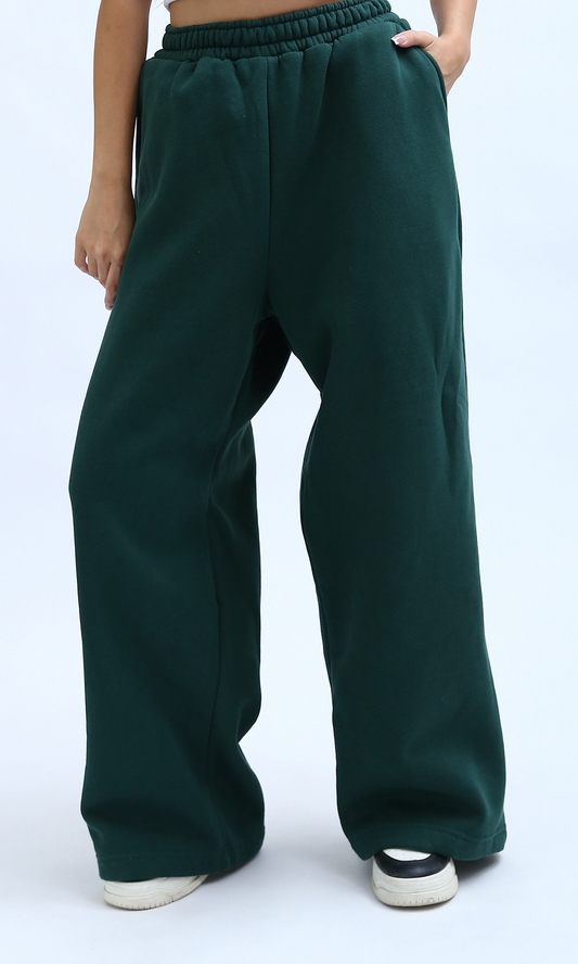 O199242 Casual Jogger Feminine Pants - Dark Green