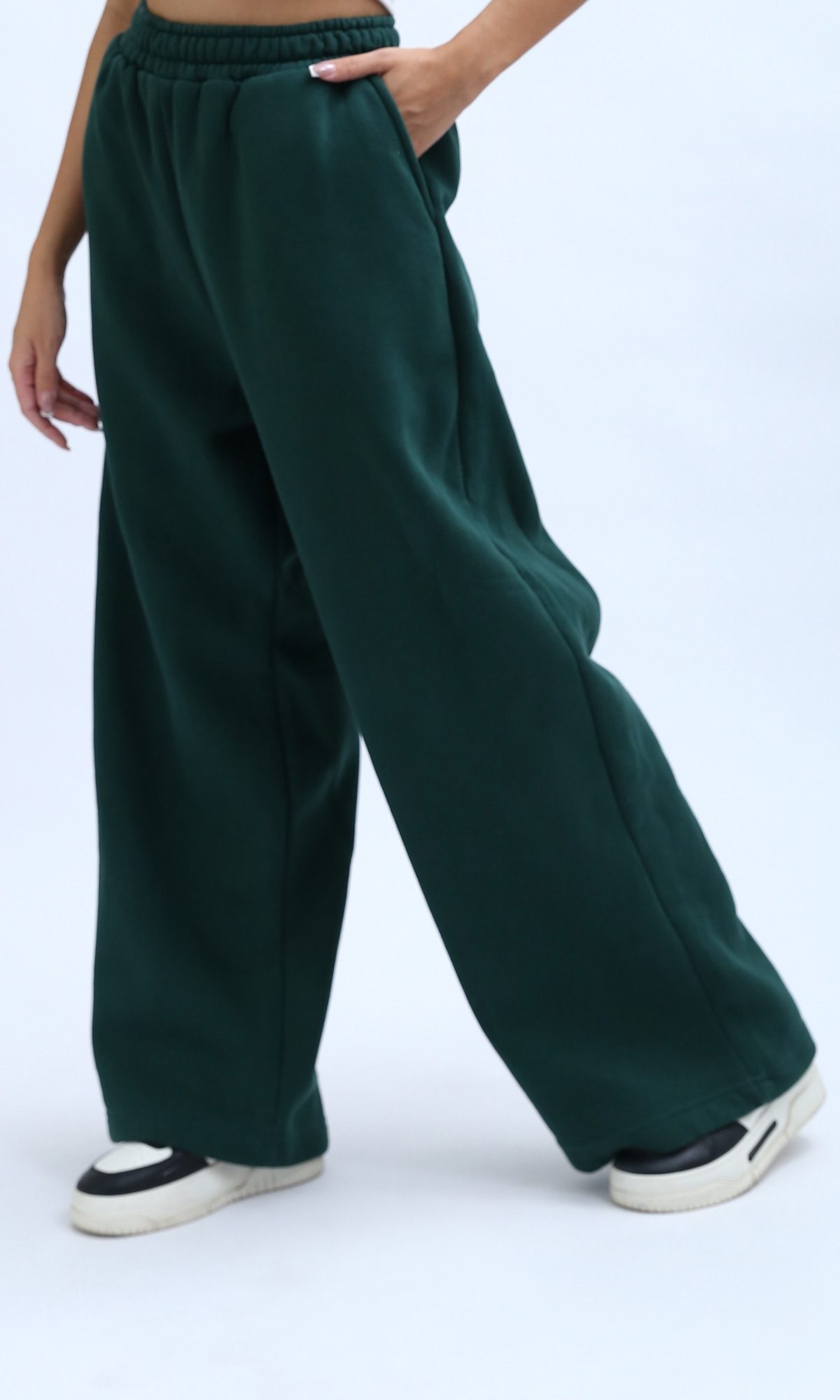 O199242 Casual Jogger Feminine Pants - Dark Green