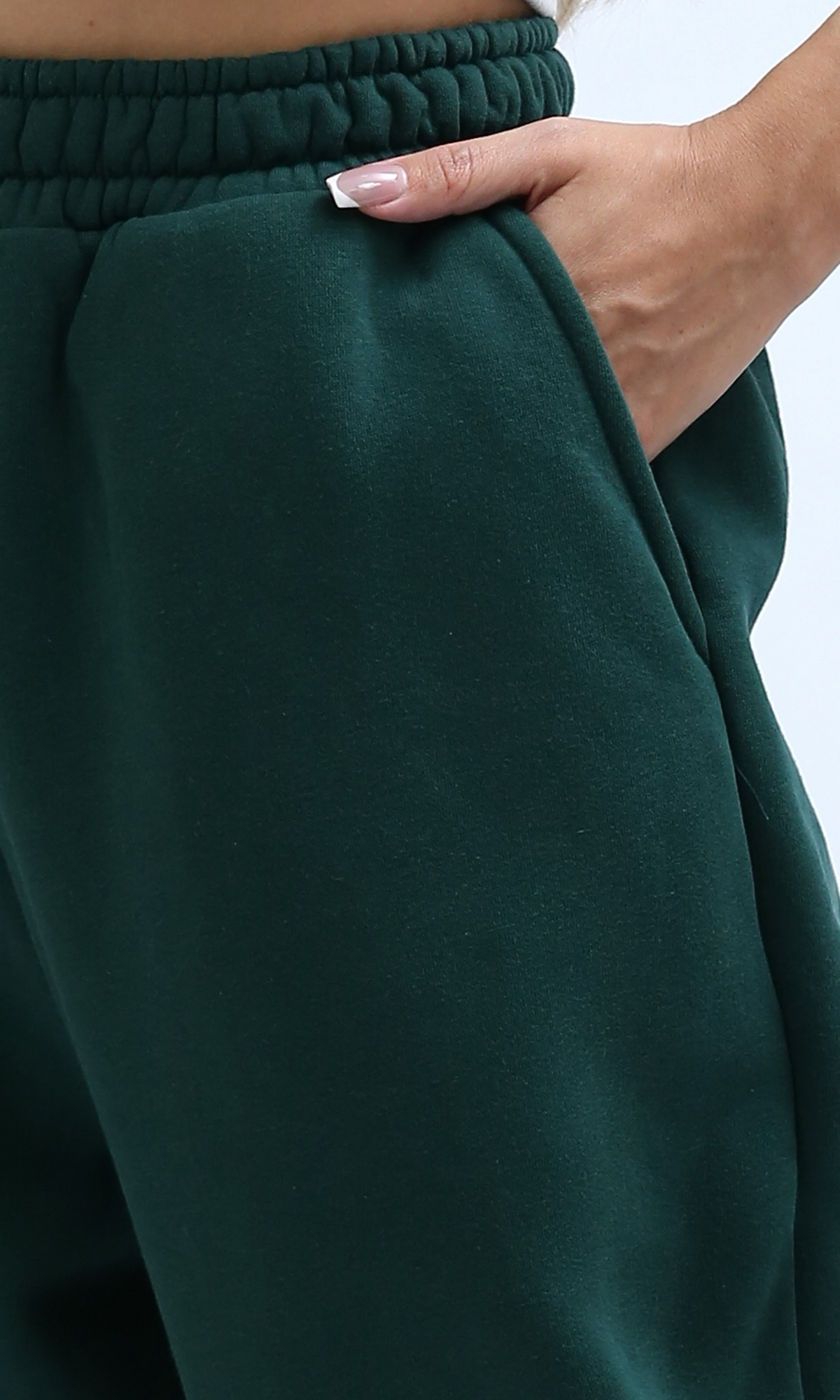 O199242 Casual Jogger Feminine Pants - Dark Green