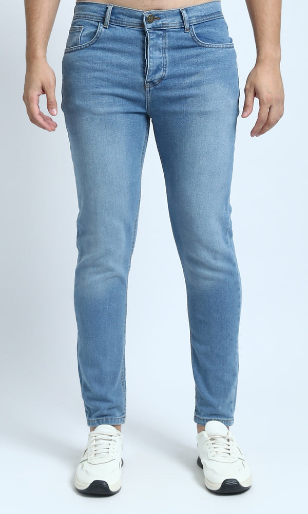 O199297 - Solid Jeans with Pockets - Sky Blue