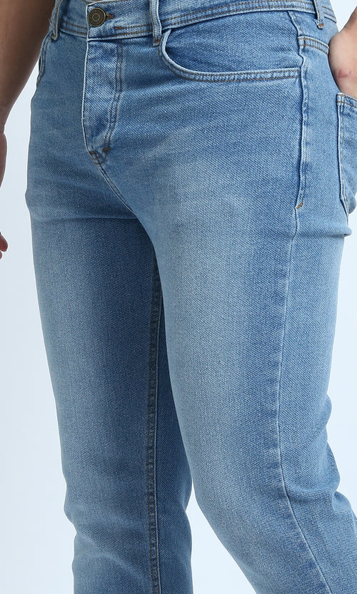 O199297 - Solid Jeans with Pockets - Sky Blue