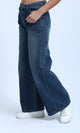 O199326 - Casual Straight Leg Jeans with Slash Pockets - Jeans Blue